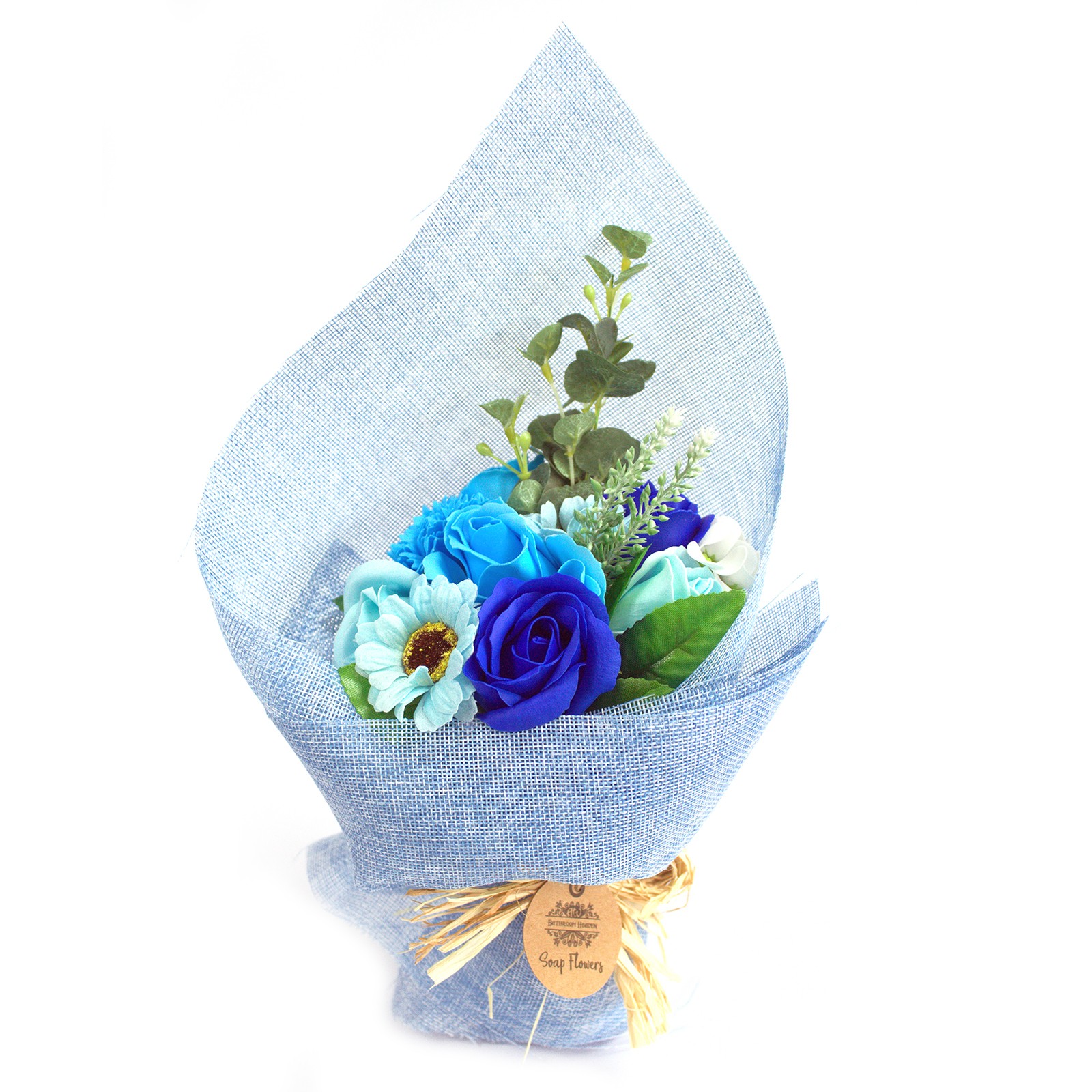 Stojací mýdlová kytice - Modrá