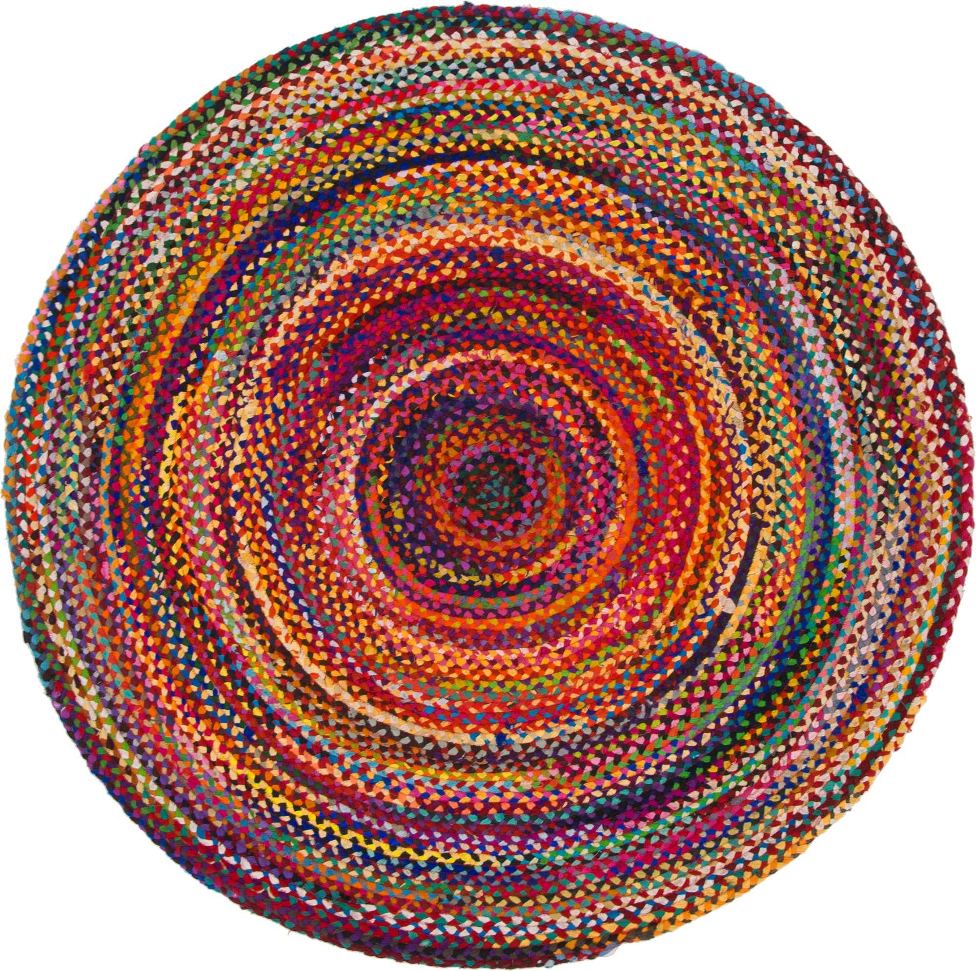 Kruhový koberec z juty a recyklované bavlny - 120 cm