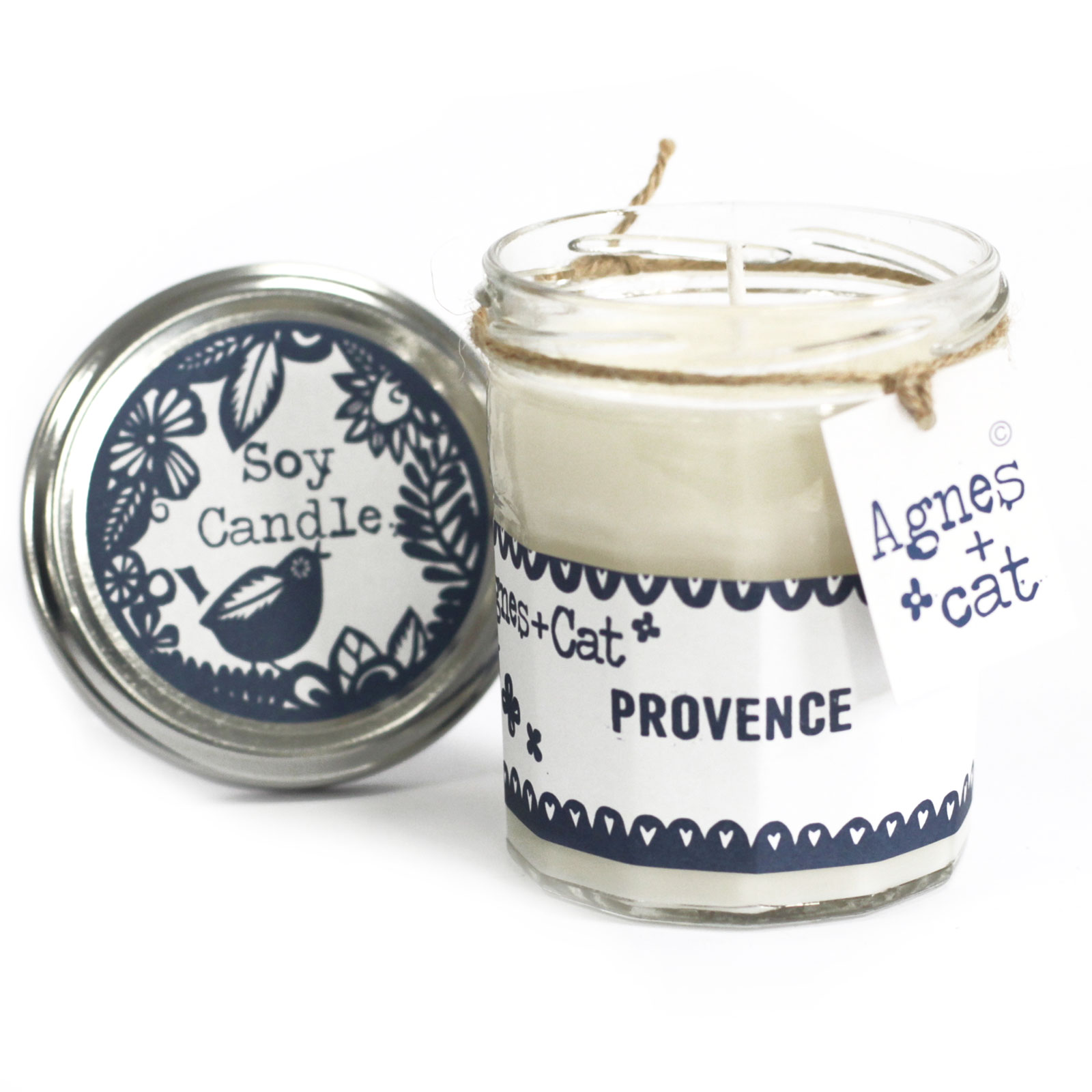 Svíčka v zavařovací sklenici - Agnes +Cat Provence, 6 ks