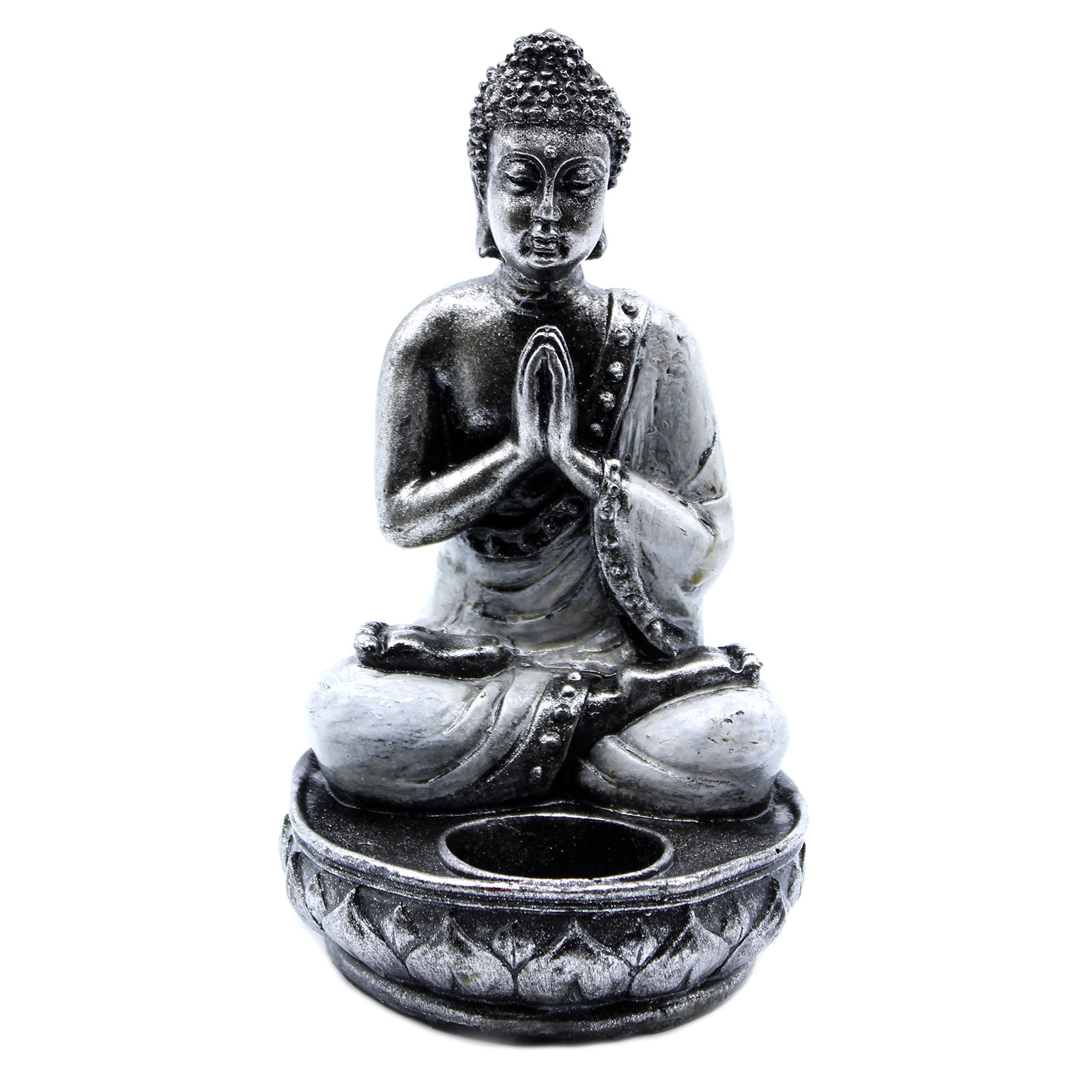 Buddha Svícen - Bílý - Střední