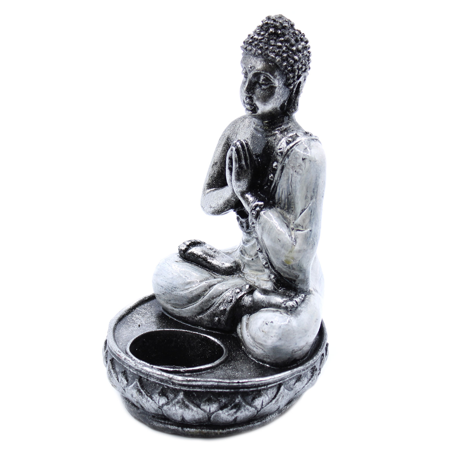 Buddha Svícen - Bílý - Střední