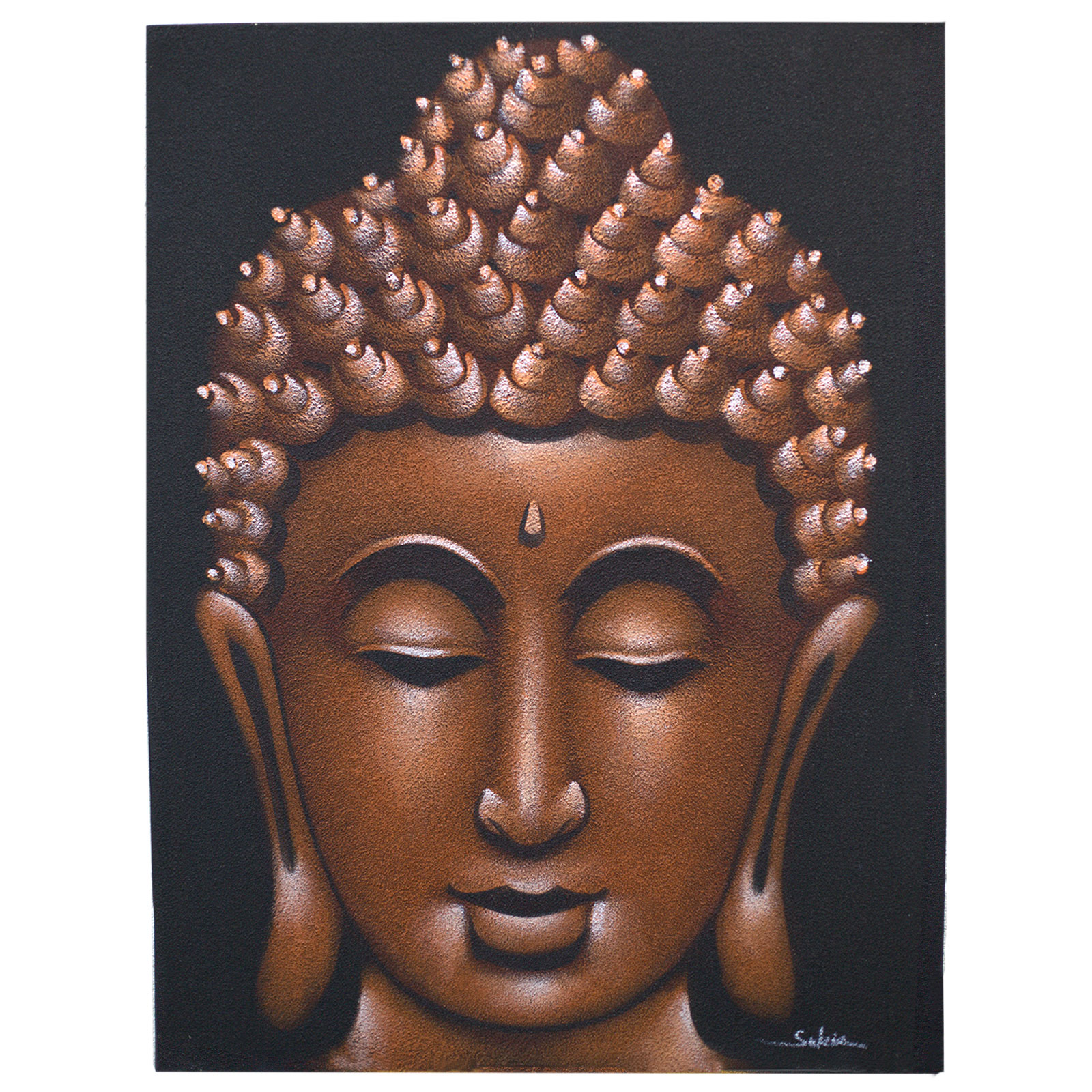 Obraz Buddhu - Pískovaný - Měděný