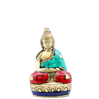 Mosazná soška Buddhy - Semknuté ruce - 7.5 cm