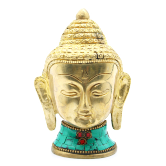 Mosazná soška Buddhy - Velká hlava - 11.5 cm