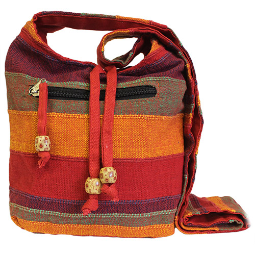 Etno Nepálská taška - Sunset Reds