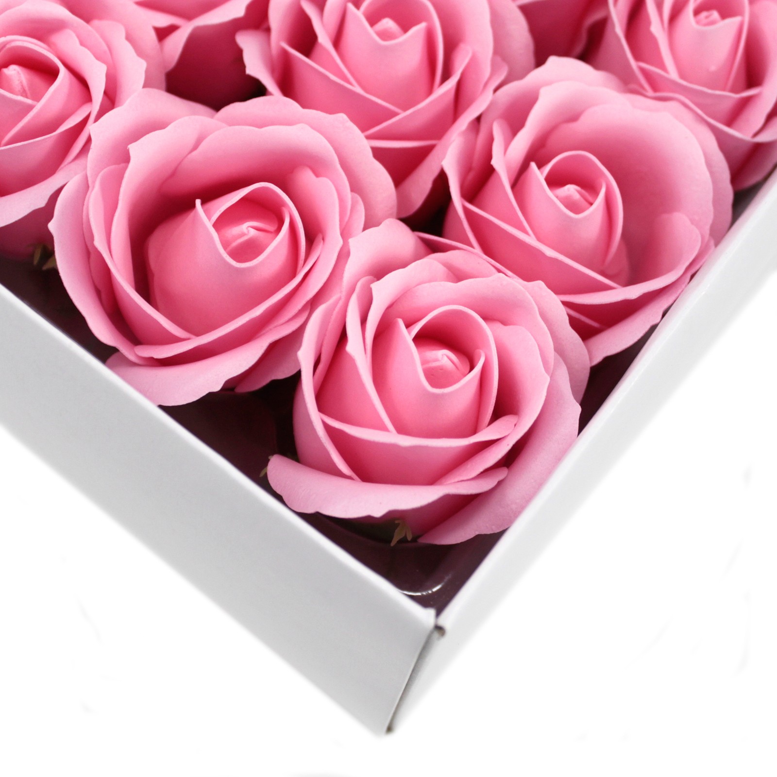 Mýdlové květy - střední růže - růžové (50 ks)