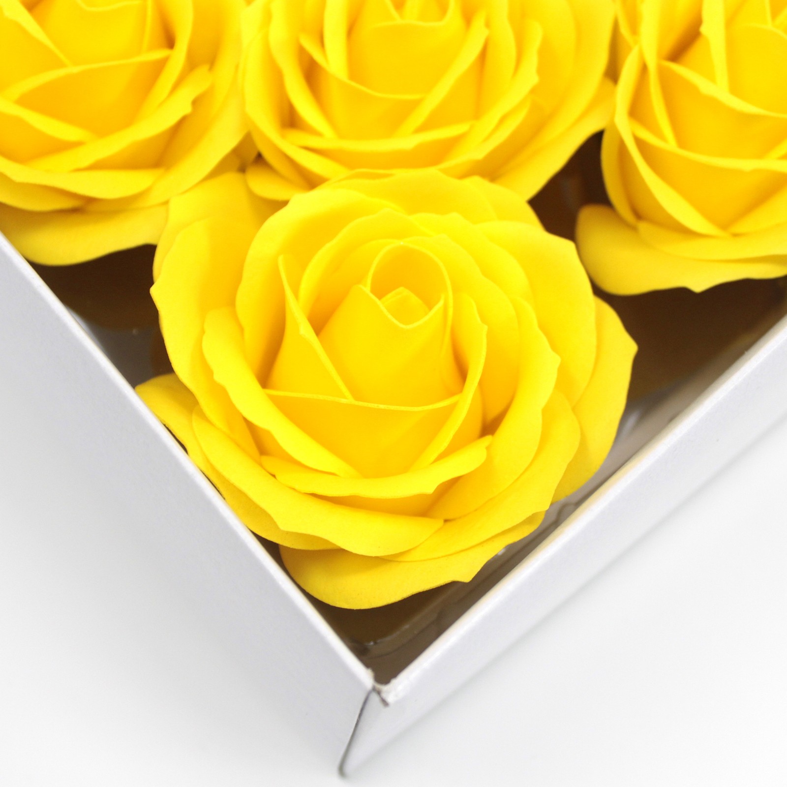 Mýdlové květy - velké růže - Žluté (25 ks)