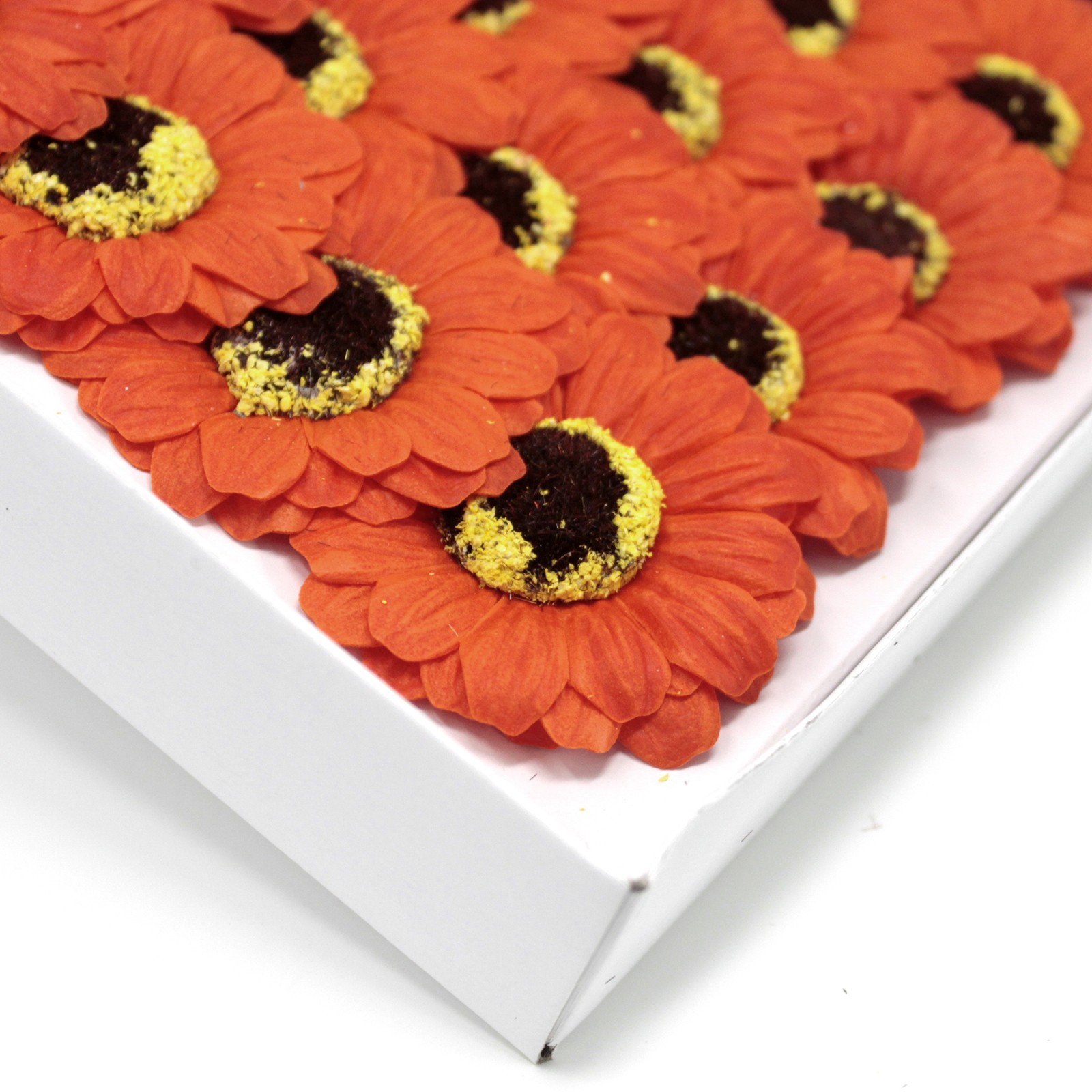 Mýdlové květy - Malé slunečnice - Oranžové (50 ks)