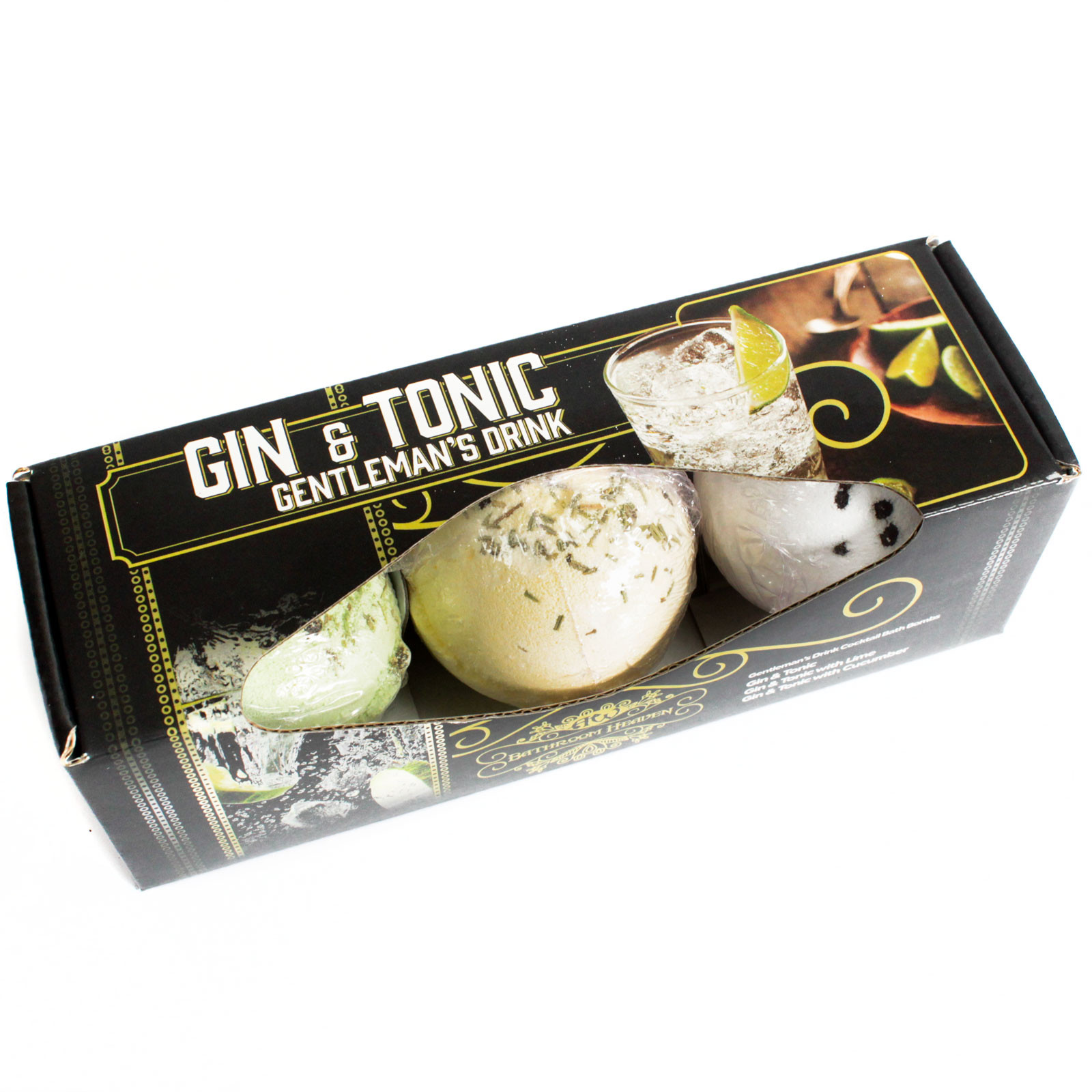 Sada 3 šumivých bomb do koupele - Gin & Tonic (3 sady v balení)