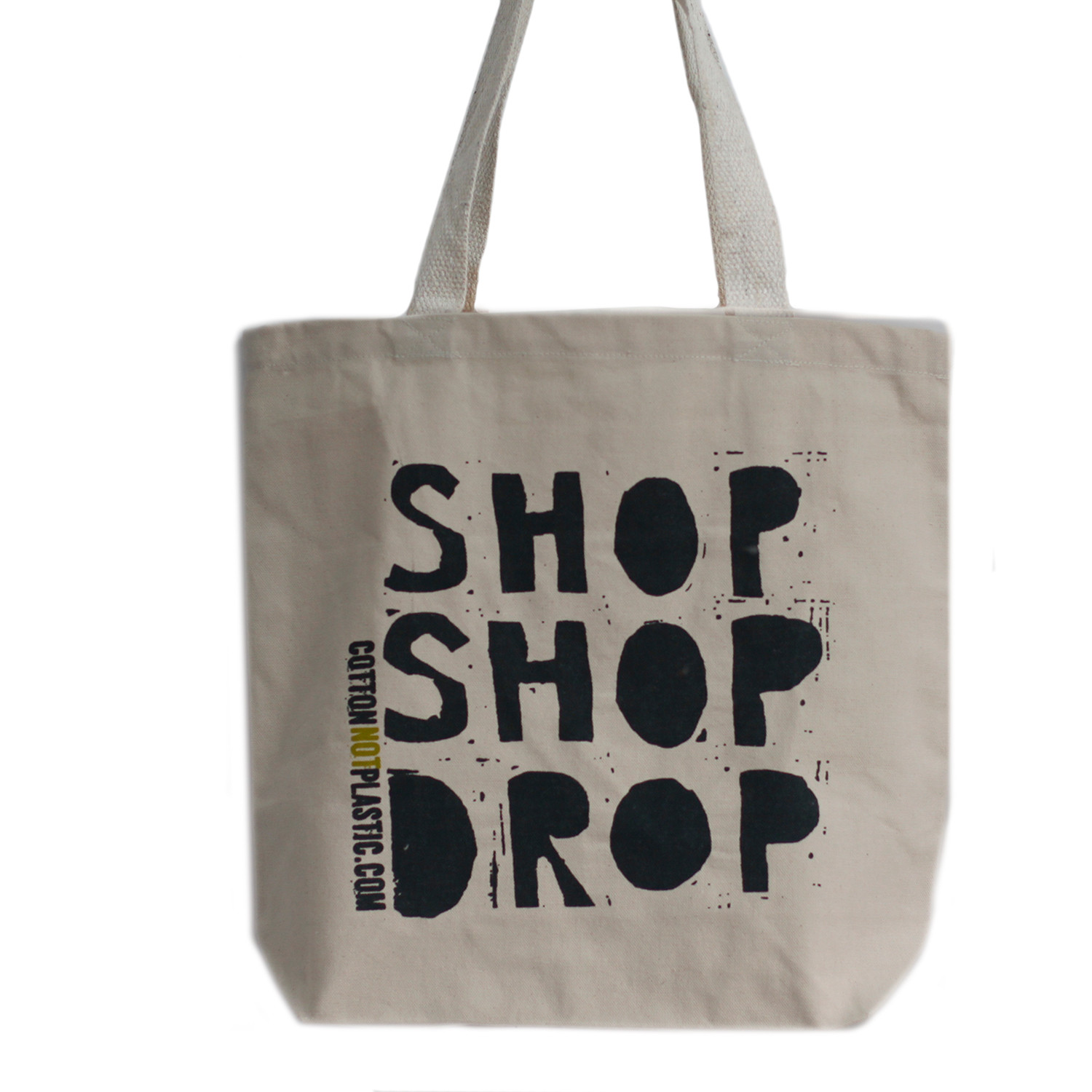 Bavlněné tašky - Shop Shop Drop - 4 různé vzory