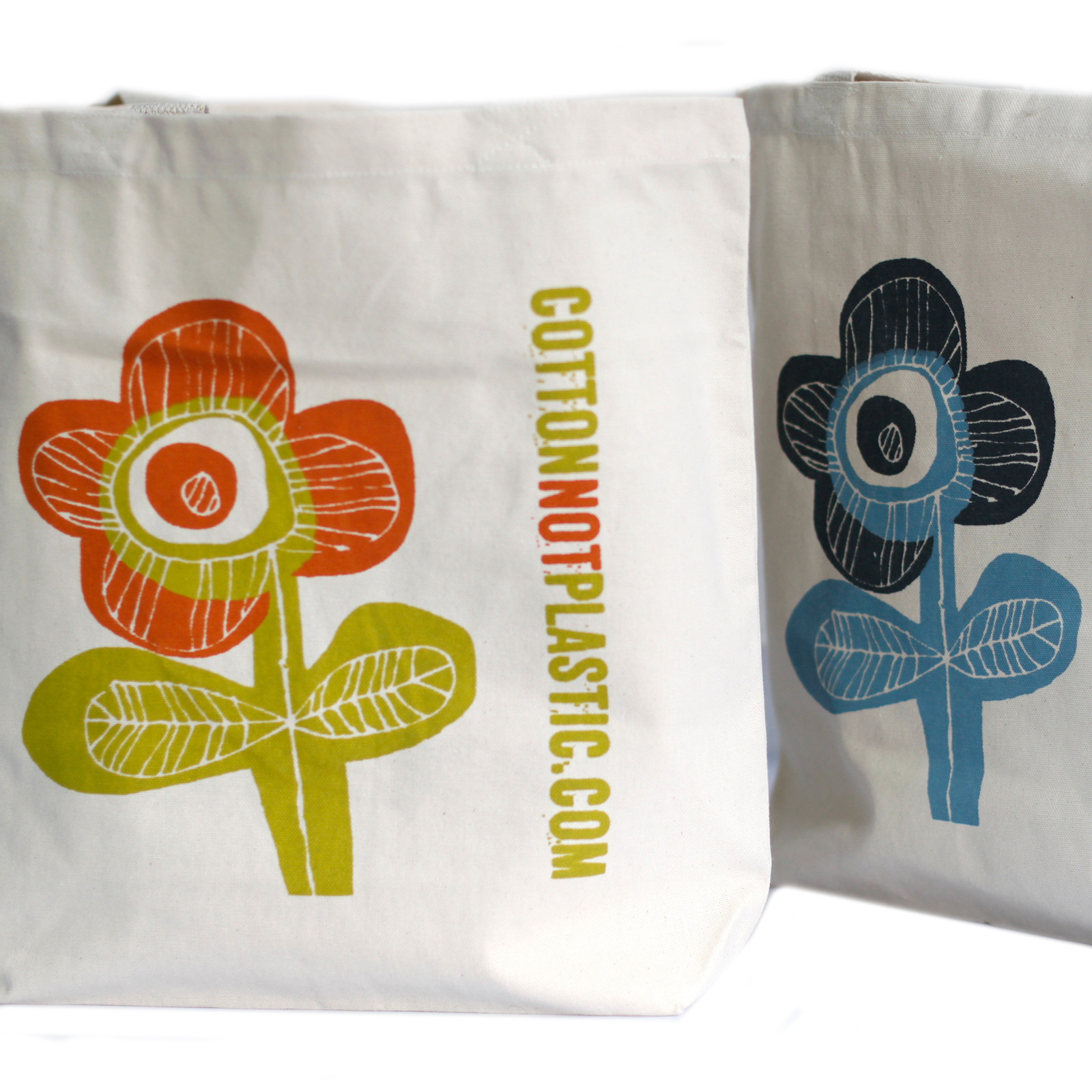 Bavlněné tašky - Zářivý květ - 4 různé vzory