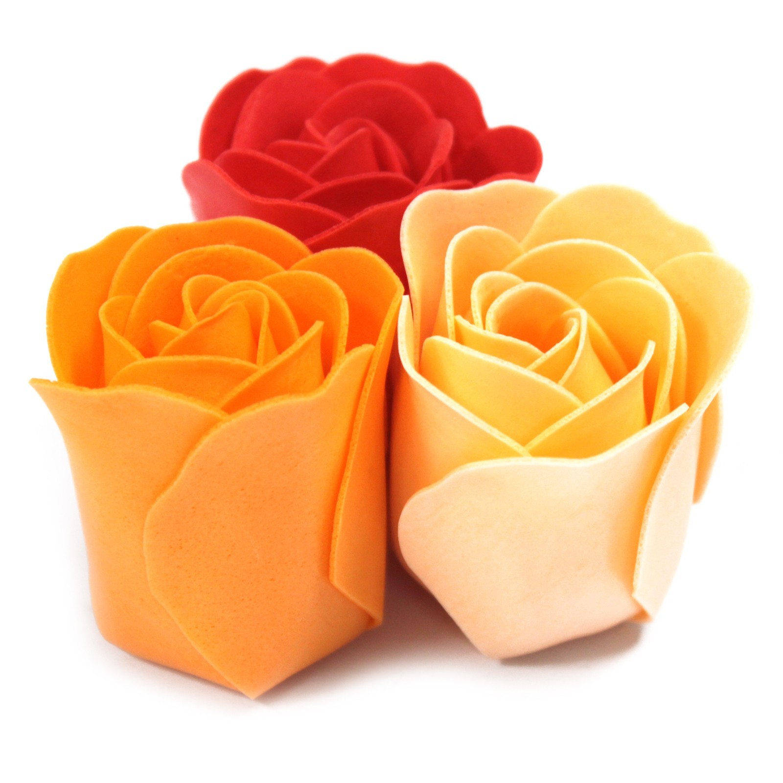 Sada 9 Mýdlových Květů - Broskvové Růže (3 ks)